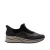 Rieker Front Zip Wedge Shoe - Black Bronze Combi